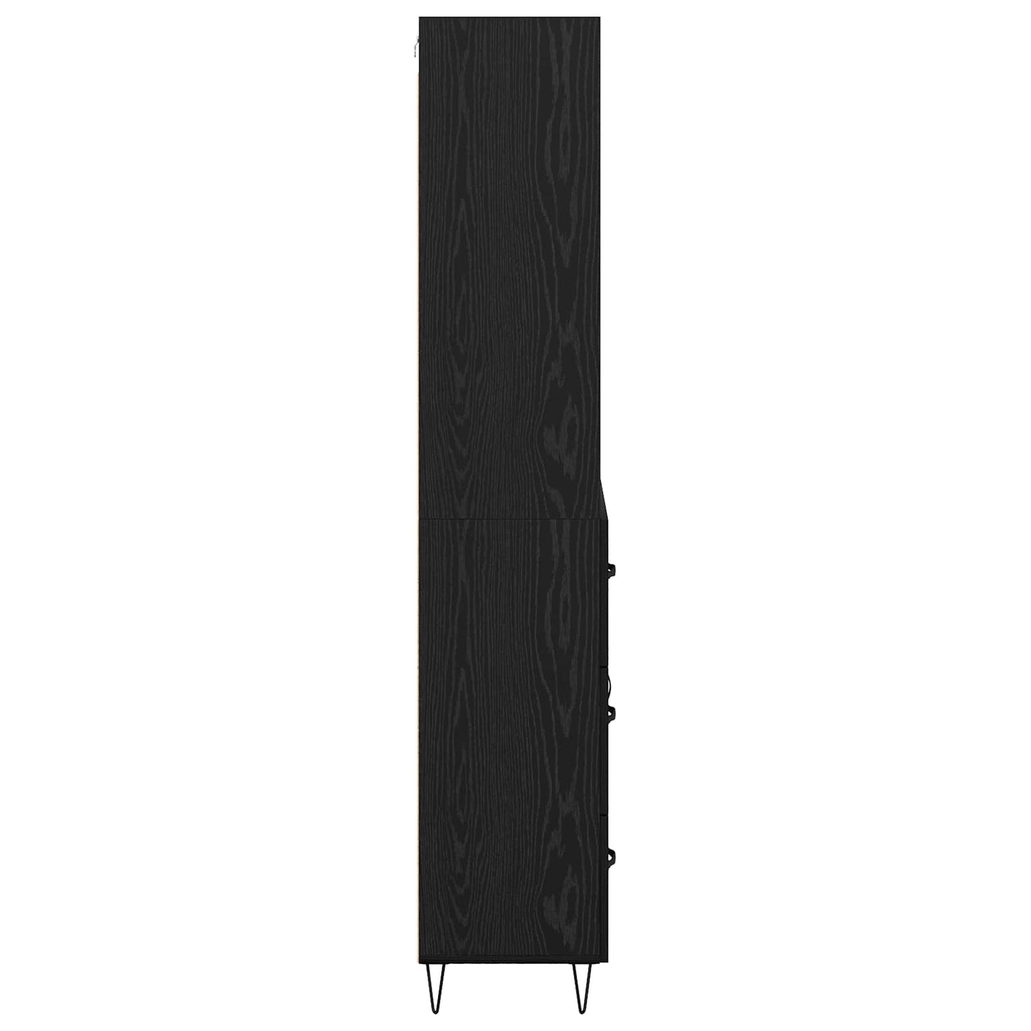 Highboard 2 stk. Schwarz Eichen-Optik 69,5 x 34 x 180 cm