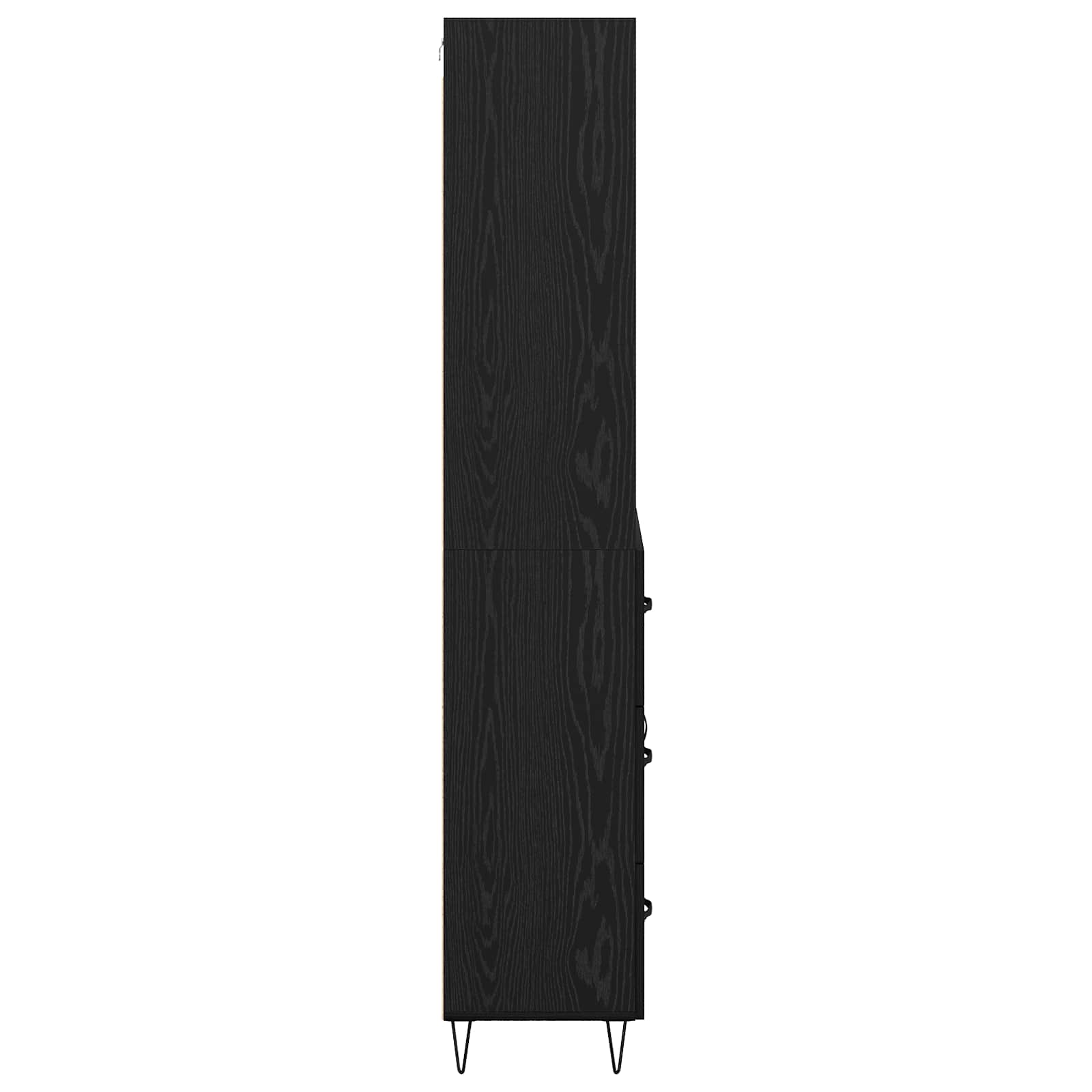 Highboard 2 stk. Schwarz Eichen-Optik 69,5 x 34 x 180 cm