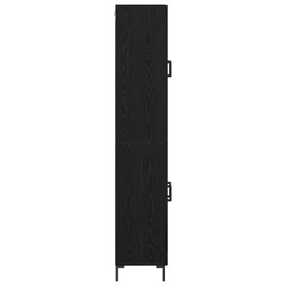 Highboard 2 stk. Schwarz Eichen-Optik 69,5 x 34 x 180 cm
