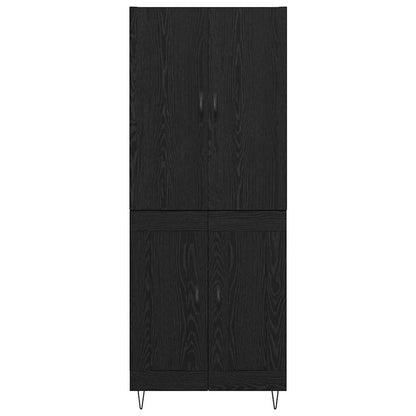 Highboard 2 Stk. Schwarz Eichen-Optik 69,5 x 34 x 180 cm