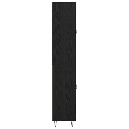 Highboard 2 Stk. Schwarz Eichen-Optik 69,5 x 34 x 180 cm