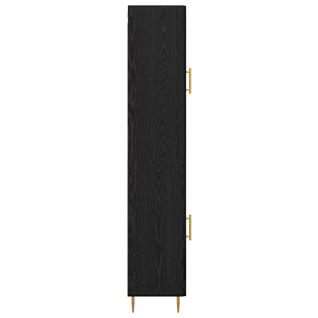 Highboard 2 pcs Schwarz Eichen-Optik Holzwerkstoff