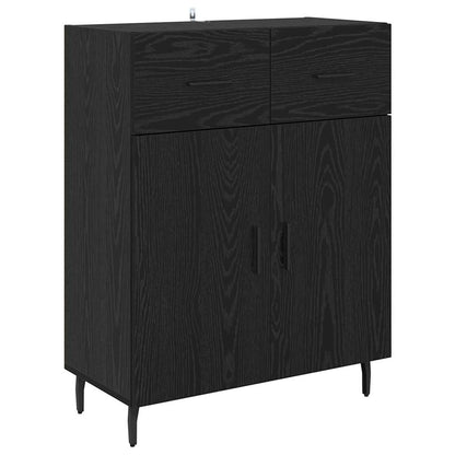 Highboard 2 Stk. Schwarz Eichen-Optik 69,5 x 34 x 180 cm