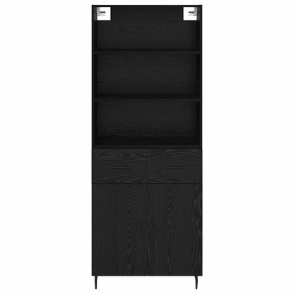 Highboard 2 Stk. Schwarz Eichen-Optik 69,5 x 34 x 180 cm