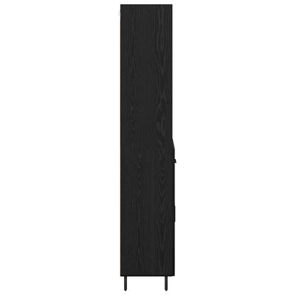 Highboard 2 Stk. Schwarz Eichen-Optik 69,5 x 34 x 180 cm