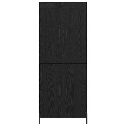Highboard 2 Stk. Schwarz Eichen-Optik 69,5 x 34 x 180 cm