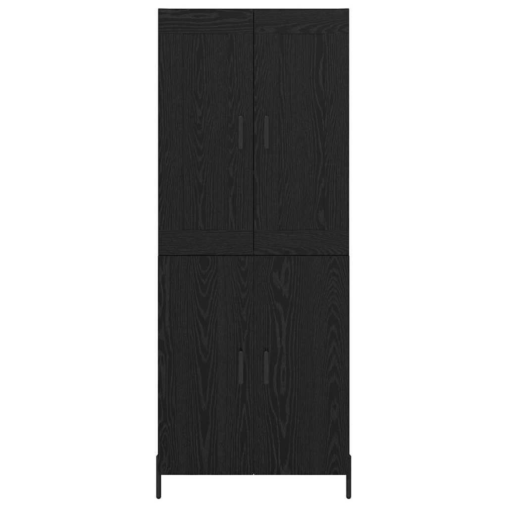 Highboard 2 Stk. Schwarz Eichen-Optik 69,5 x 34 x 180 cm