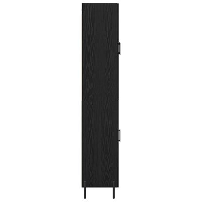 Highboard 2 Stk. Schwarz Eichen-Optik 69,5 x 34 x 180 cm