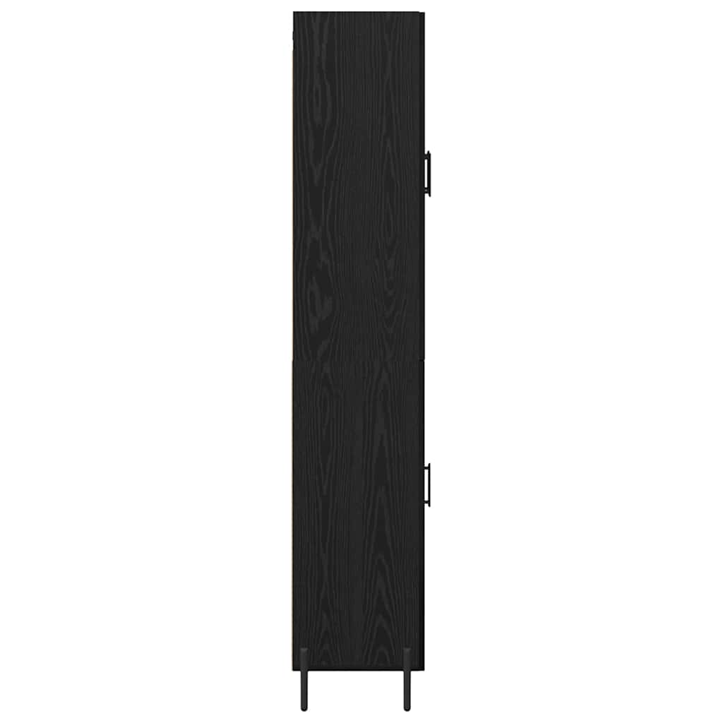 Highboard 2 Stk. Schwarz Eichen-Optik 69,5 x 34 x 180 cm