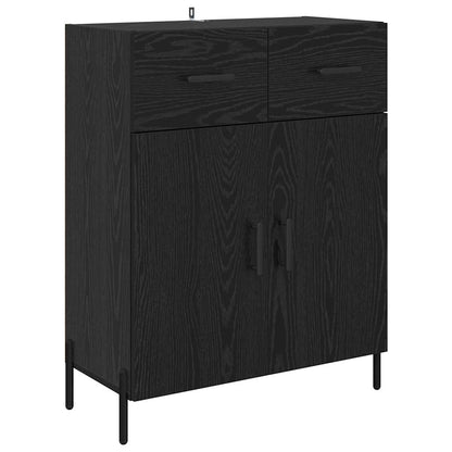 Highboard 2 Stk. Schwarz Eichen-Optik 69,5 x 34 x 180 cm