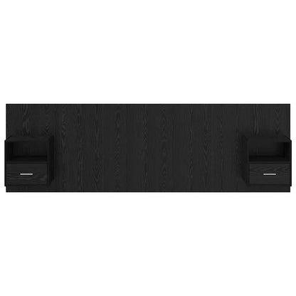 Kopfteil mit Schrank 3 Stk. Schwarz Eichen-Optik Holzwerkstoff