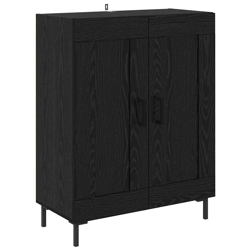 Highboard 2 stk. Schwarz Eichen-Optik 69,5 x 34 x 180 cm