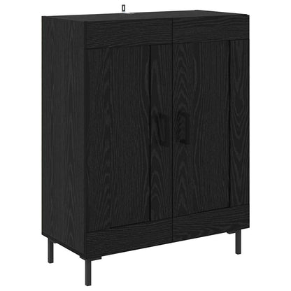 Highboard 2 stk. Schwarz Eichen-Optik 69,5 x 34 x 180 cm