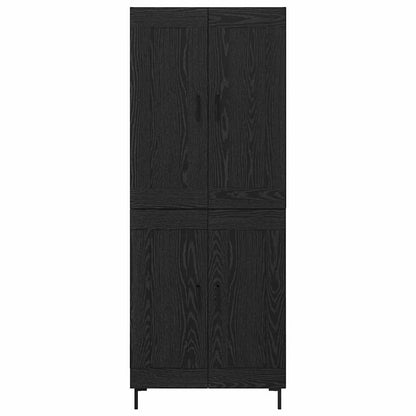 Highboard 2 stk. Schwarz Eichen-Optik 69,5 x 34 x 180 cm