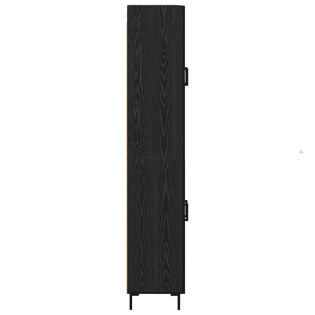 Highboard 2 stk. Schwarz Eichen-Optik 69,5 x 34 x 180 cm