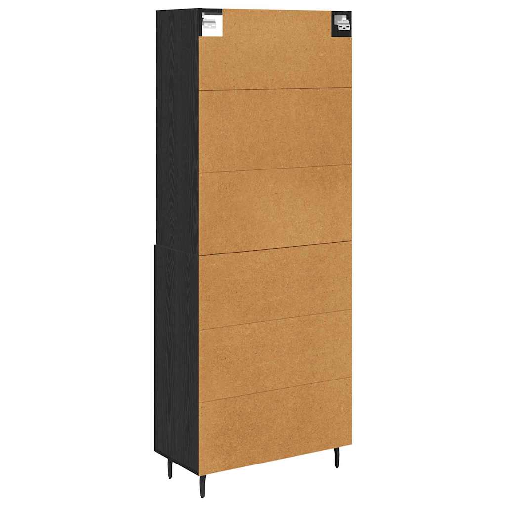 Highboard 2 Stk. Schwarz Eichen-Optik 69,5 x 34 x 180 cm