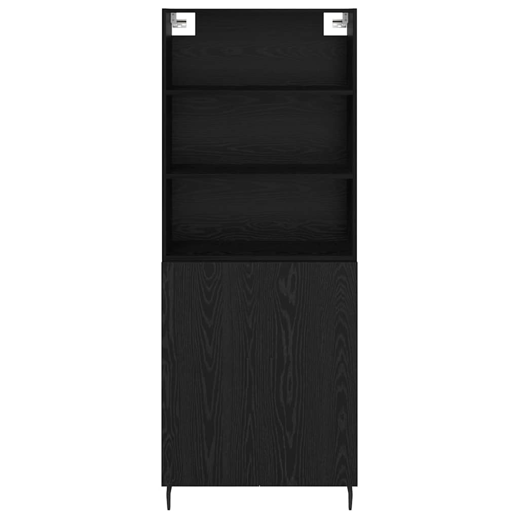 Highboard 2 Stk. Schwarz Eichen-Optik 69,5 x 34 x 180 cm