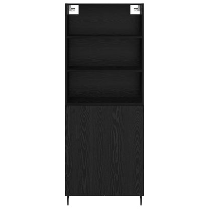 Highboard 2 Stk. Schwarz Eichen-Optik 69,5 x 34 x 180 cm