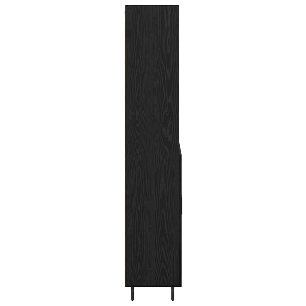 Highboard 2 Stk. Schwarz Eichen-Optik 69,5 x 34 x 180 cm