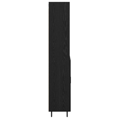 Highboard 2 Stk. Schwarz Eichen-Optik 69,5 x 34 x 180 cm