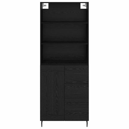 Highboard 2 Stk. Schwarz Eichen-Optik 69,5 x 34 x 180 cm