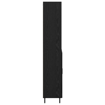 Highboard 2 Stk. Schwarz Eichen-Optik 69,5 x 34 x 180 cm