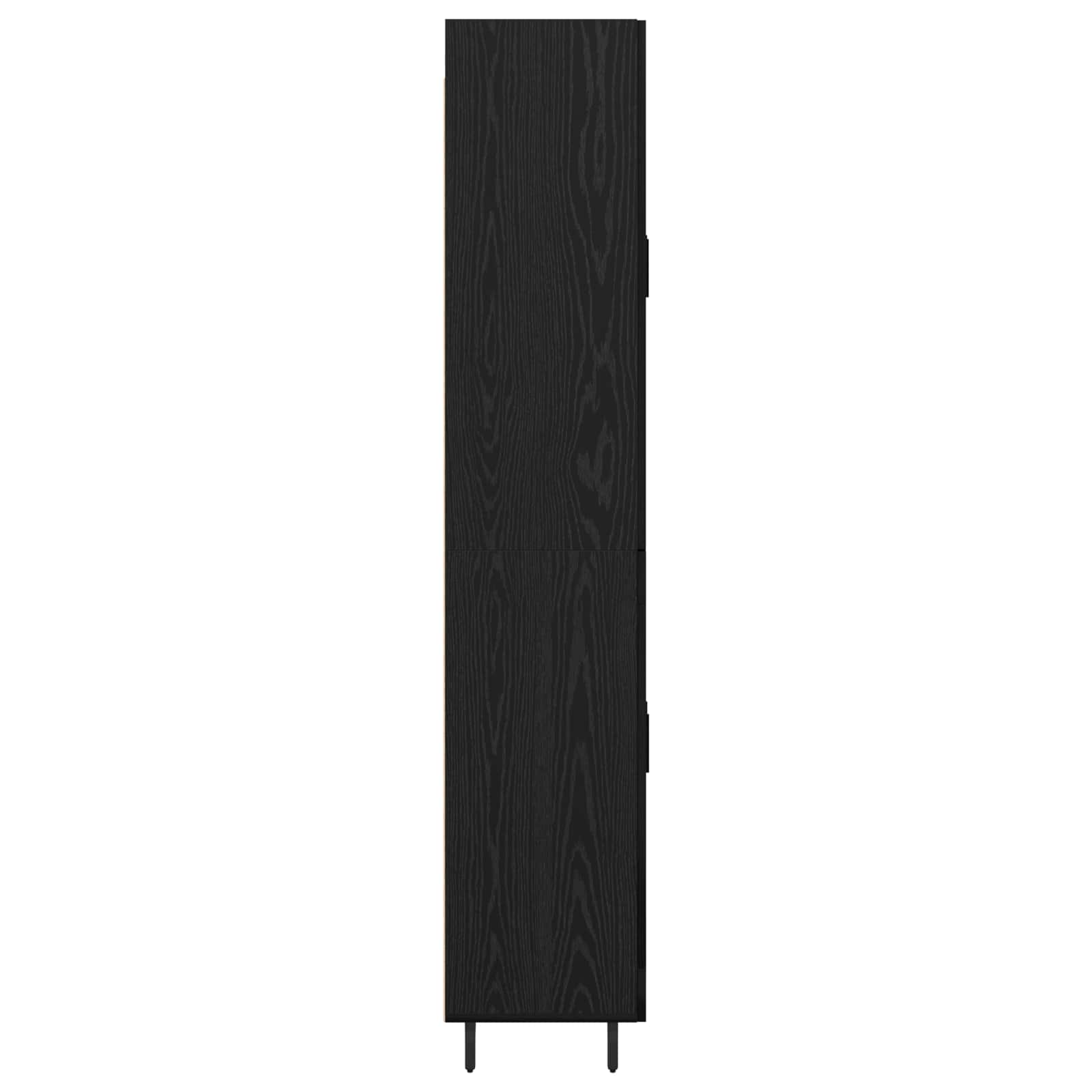 Highboard 2 stk. Schwarz Eichen-Optik 69,5 x 34 x 180 cm