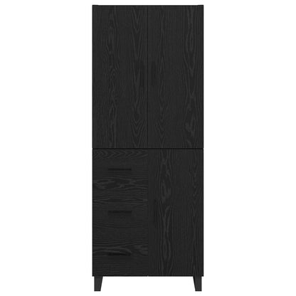 Highboard 2 stk. Schwarz Eichen-Optik 69,5 x 34 x 180 cm