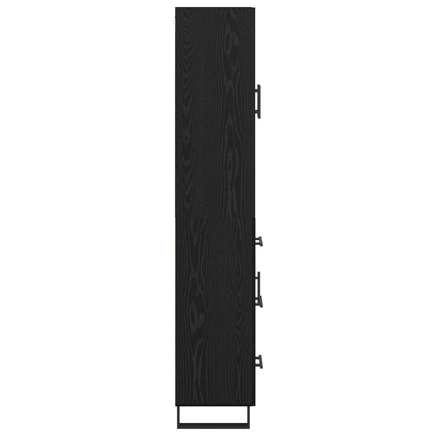 Highboard 2 stk. Schwarz Eichen-Optik 69,5 x 34 x 180 cm