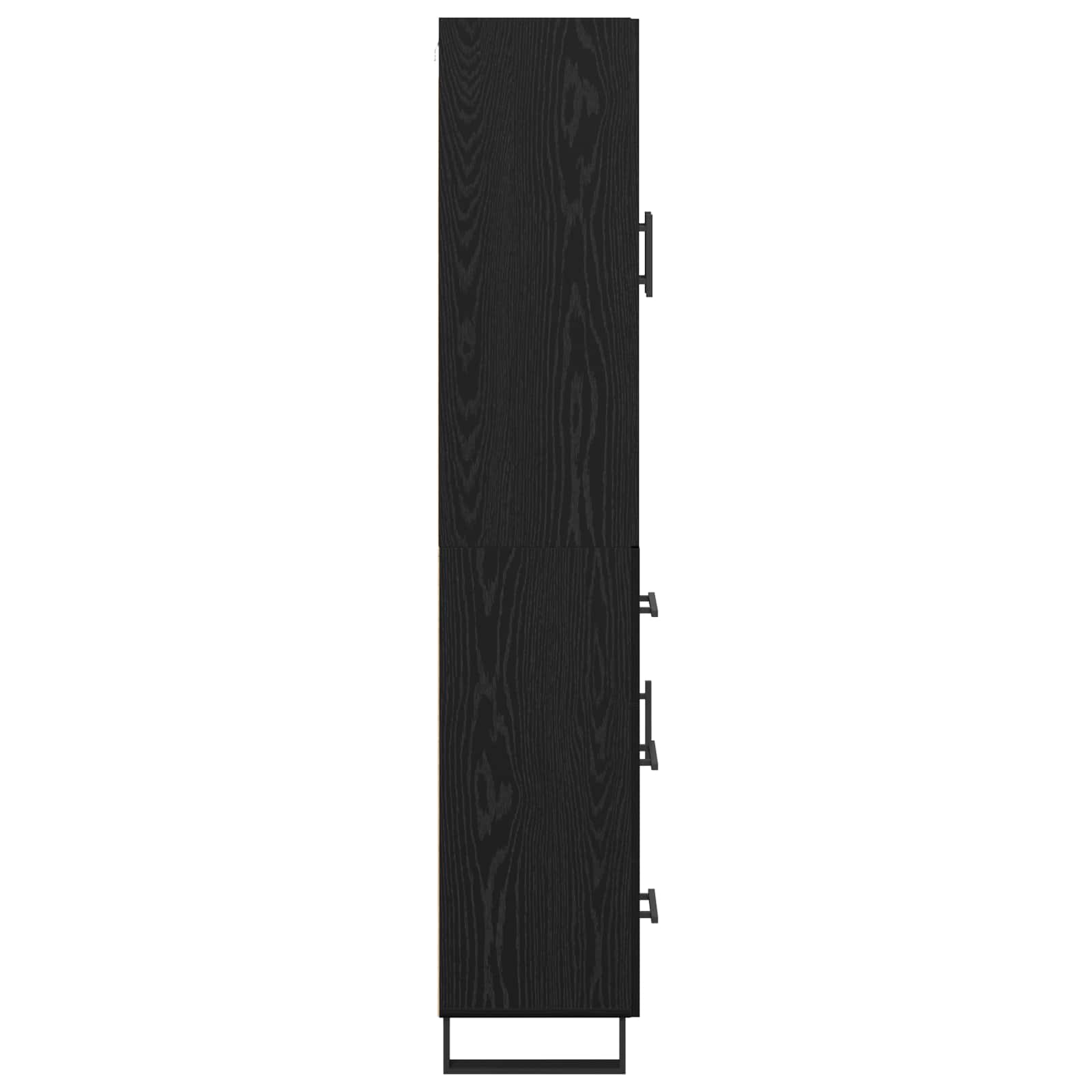 Highboard 2 stk. Schwarz Eichen-Optik 69,5 x 34 x 180 cm