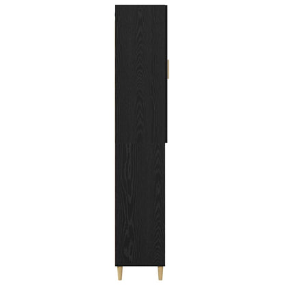 Highboard Schwarz Eichen-Optik 69,5 x 34 x 180 cm