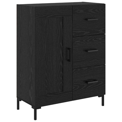 Highboard 2 stk. Schwarz Eichen-Optik 69,5 x 34 x 180 cm