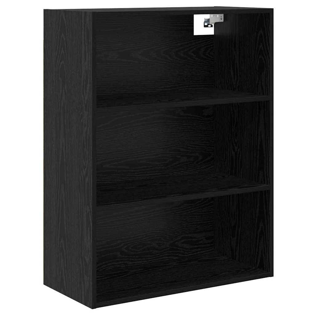 Highboard 2 stk. Schwarz Eichen-Optik 69,5 x 34 x 180 cm