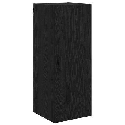 Highboard Schwarz Eichen-Optik 34,5 x 34 x 180 cm Holzwerkstoff
