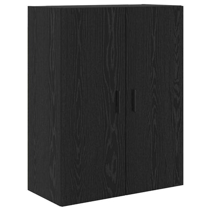 Highboard 2 stk. Schwarz Eichen-Optik 69,5 x 34 x 180 cm