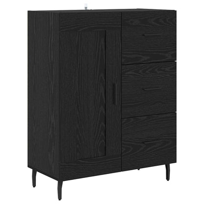 Highboard 2 stk. Schwarz Eichen-Optik 69,5 x 34 x 180 cm