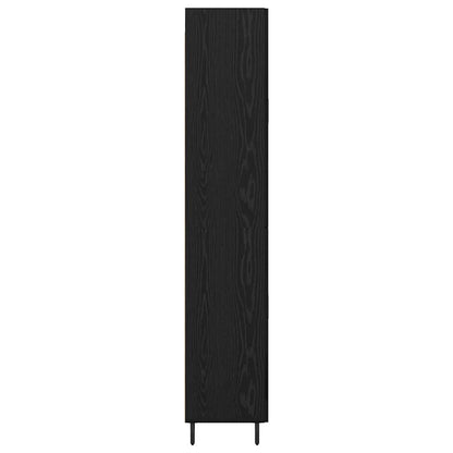 Highboard 2 stk. Schwarz Eichen-Optik 69,5 x 34 x 180 cm