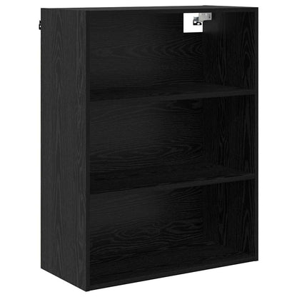 Highboard Schwarz Eichen-Optik 69,5 x 32,5 x 180 cm