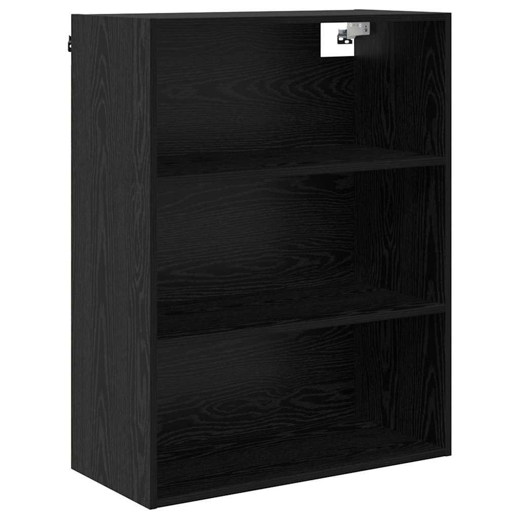 Highboard Schwarz Eichen-Optik 69,5 x 32,5 x 180 cm
