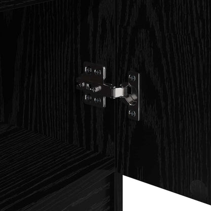 Sideboard 3 stk. Schwarz Eichen-Optik 69,5 x 34 x 180 cm