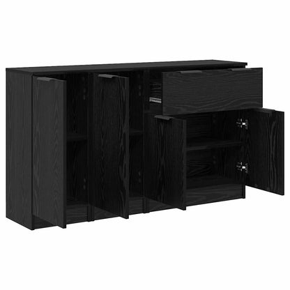 Sideboard 3 stk. Schwarz Eichen-Optik 69,5 x 34 x 180 cm