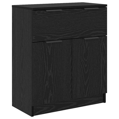 Sideboard 3 stk. Schwarz Eichen-Optik 69,5 x 34 x 180 cm