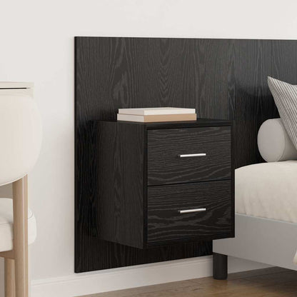 Kopfteil mit Schrank 3 stk. Schwarz Eichen-Optik Holzwerkstoff