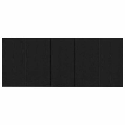 Kopfteil mit Schrank 3 stk. Schwarz Eichen-Optik Holzwerkstoff