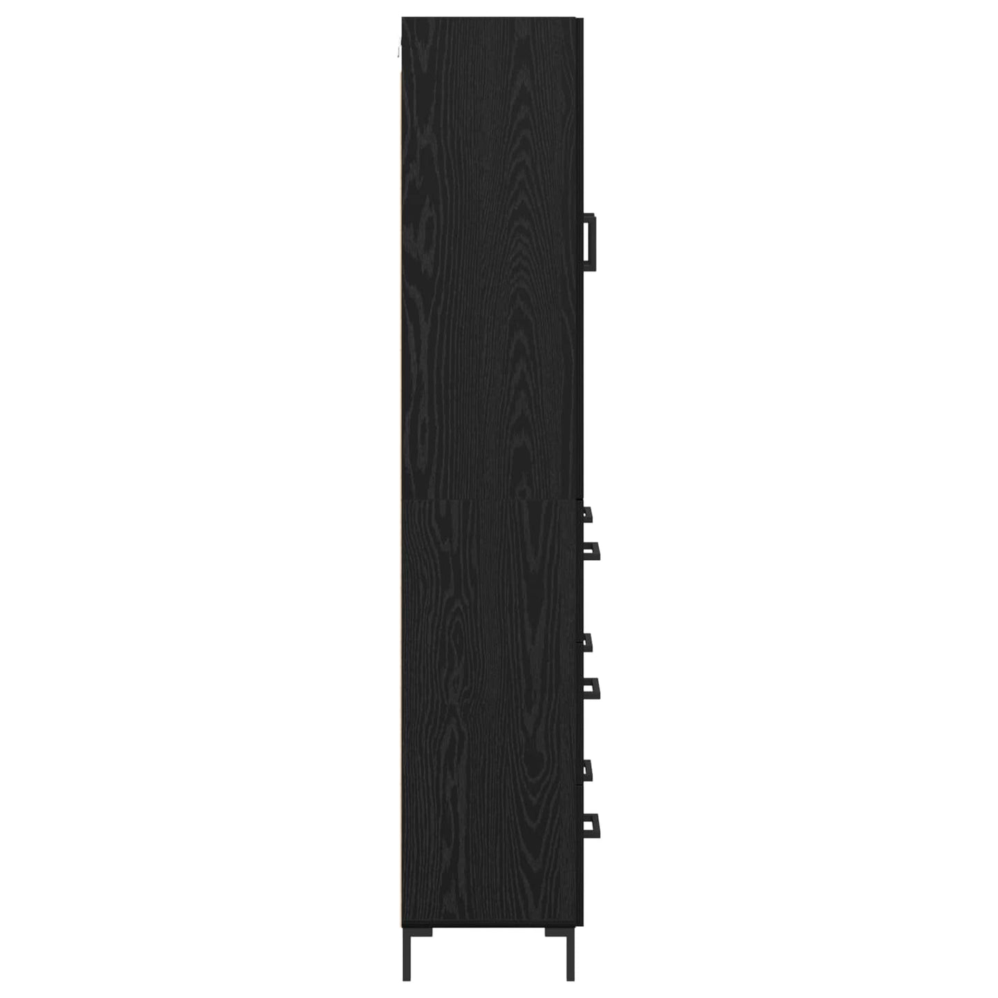 Highboard Schwarz Eichen-Optik 69,5 x 34 x 180 cm Holzwerkstoff