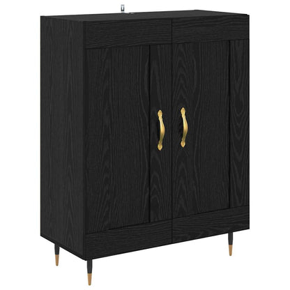 Highboard 2 stk. Schwarz Eichen-Optik 69,5 x 34 x 180 cm