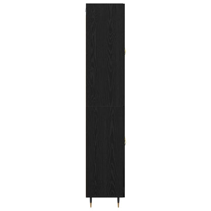 Highboard 2 stk. Schwarz Eichen-Optik 69,5 x 34 x 180 cm