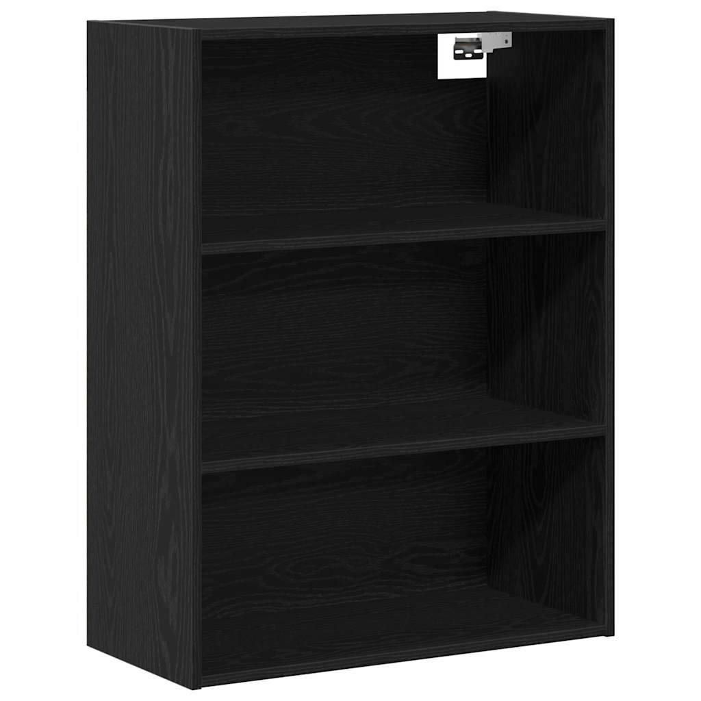 Highboard 2 stk. Schwarz Eichen-Optik 69,5 x 34 x 180 cm