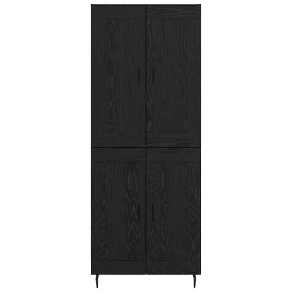 Highboard 2 stk. Schwarz Eichen-Optik 69,5 x 34 x 180 cm