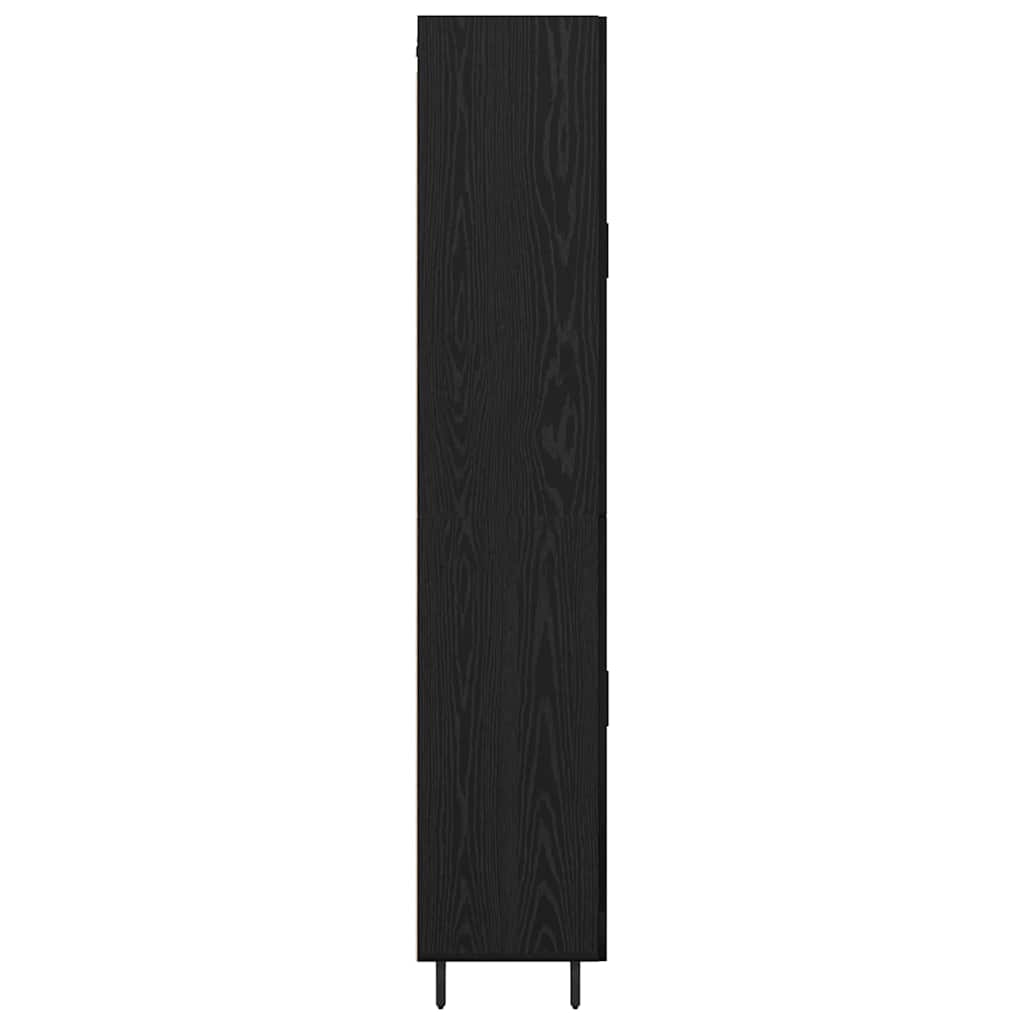 Highboard 2 stk. Schwarz Eichen-Optik 69,5 x 34 x 180 cm